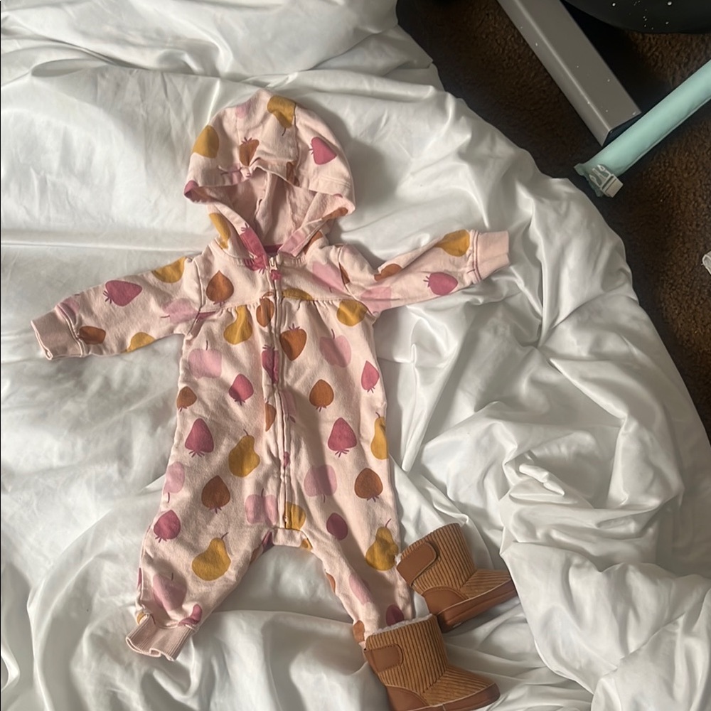 Carter's Pink Bodysuit with Cozy Long Sleeves